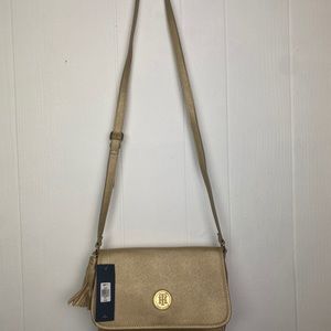 TOMMY HILFIGER XBODY purse Gold,small new wtag